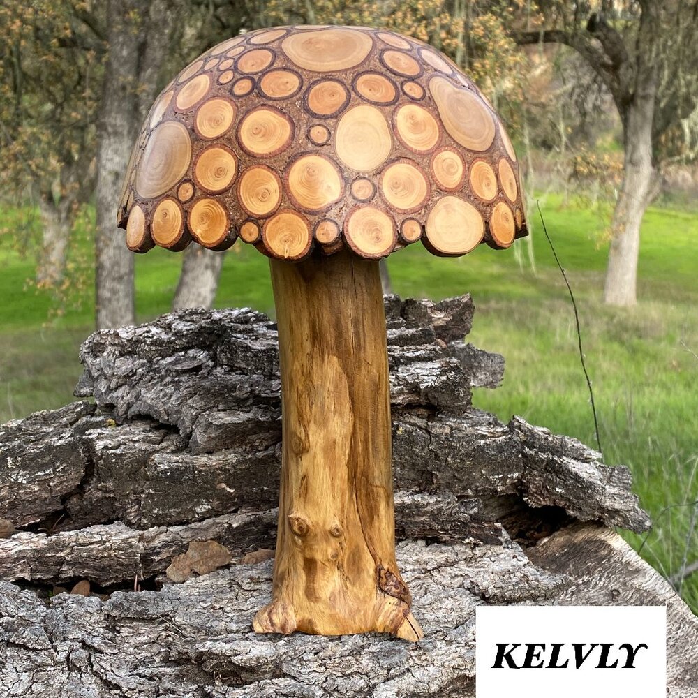 Handmade Wood Mushroom